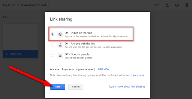 google drive link sharing